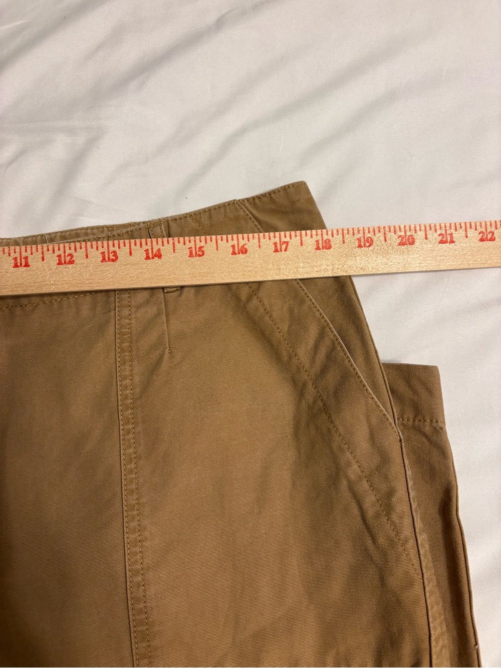 Talbots Slim Cargo Pants Womens 14 Tan Utility Cropped Ankle Pants Lyocell Blend - Picture 5 of 10